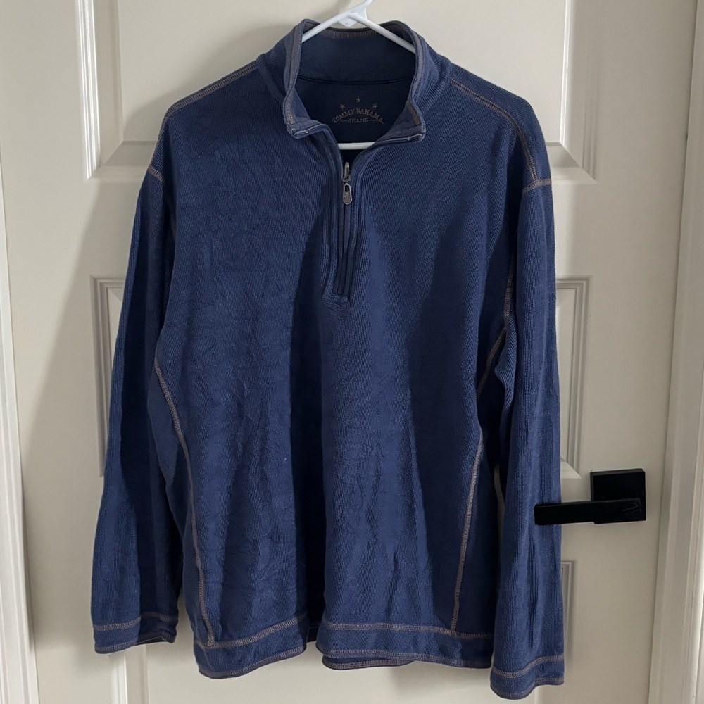 Tommy Bahama Jeans Blue Quarter-Zip Pullover